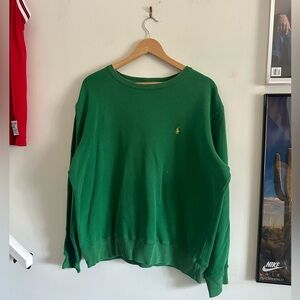 Polo Ralph Lauren 90s Vintage Green Crewneck 🍋‍🟩